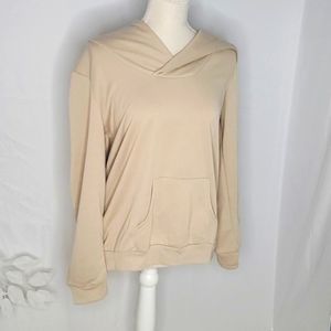 NWOT Tan hooded sweatshirt